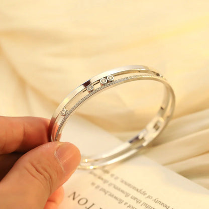 [⭐Hinora Jewelry]Move Romane Diamond Bangle Bracelet
