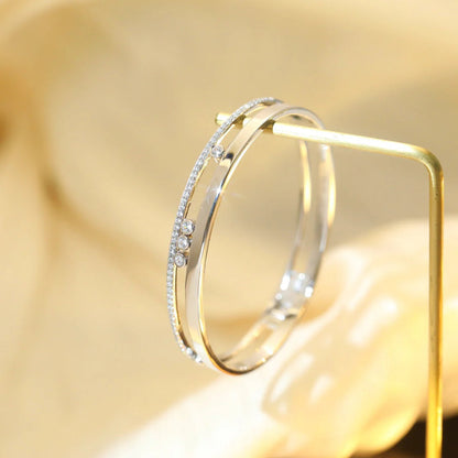 [⭐Hinora Jewelry]Move Romane Diamond Bangle Bracelet