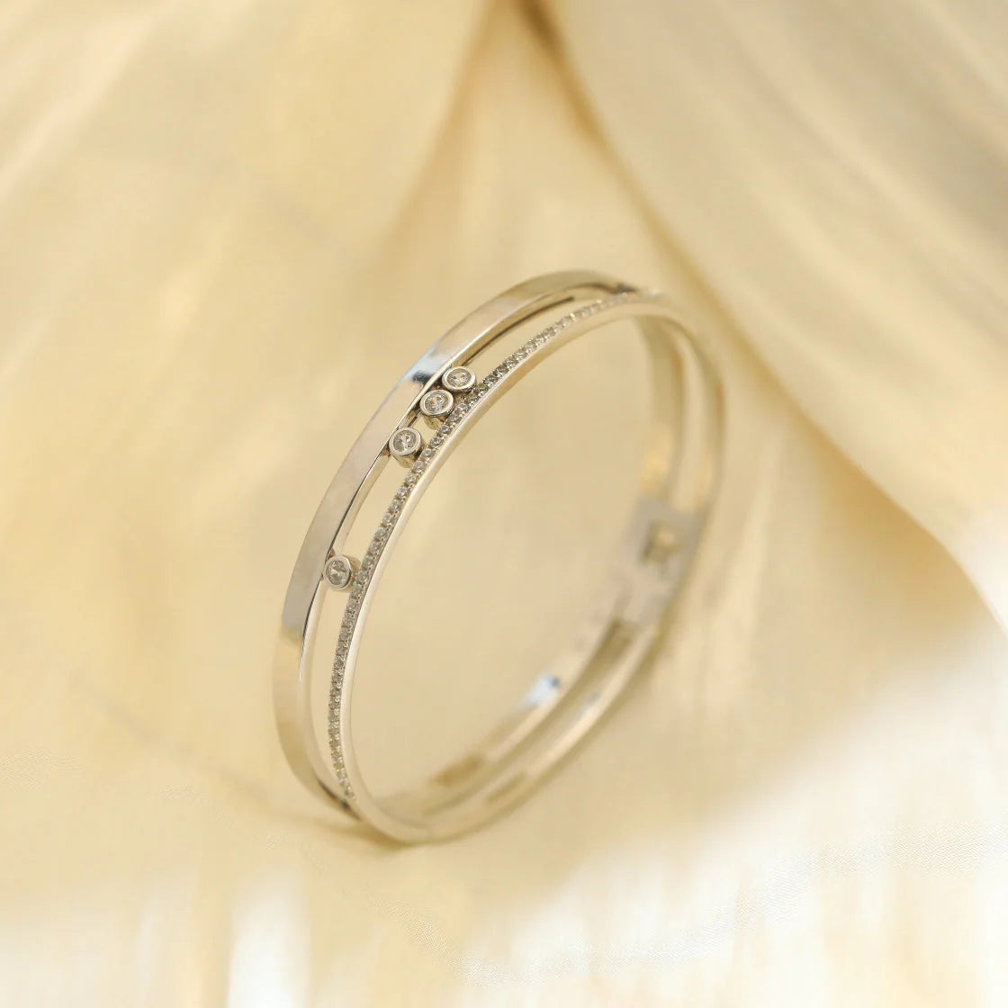 [⭐Hinora Jewelry]Move Romane Diamond Bangle Bracelet