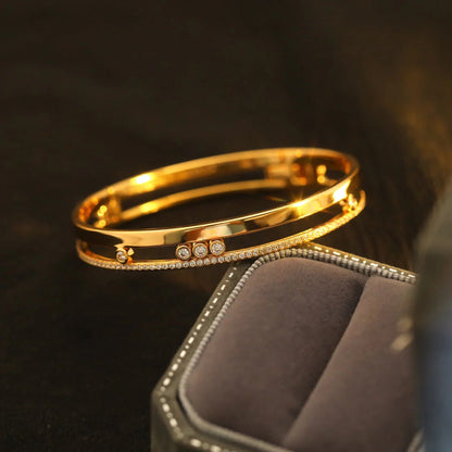 [⭐Hinora Jewelry]Move Romane Diamond Bangle Bracelet