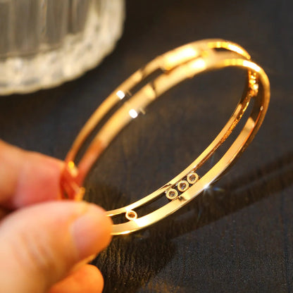 [⭐Hinora Jewelry]Move Romane Diamond Bangle Bracelet