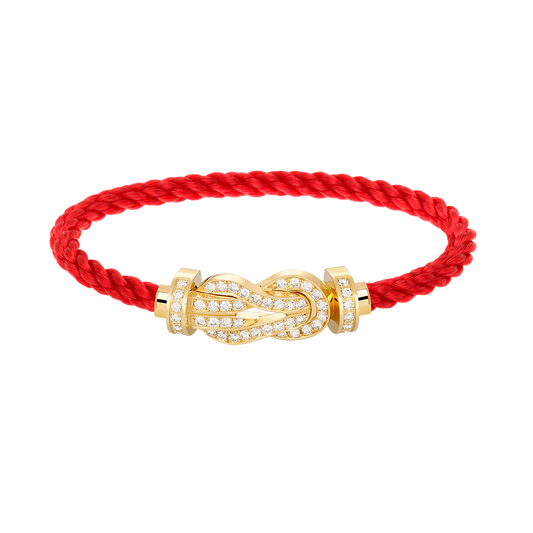 [⭐Hinora Jewelry]CHANCE LARGE 8 FIGURE BUCKLE FULLDIAMOND BRACELET GOLD