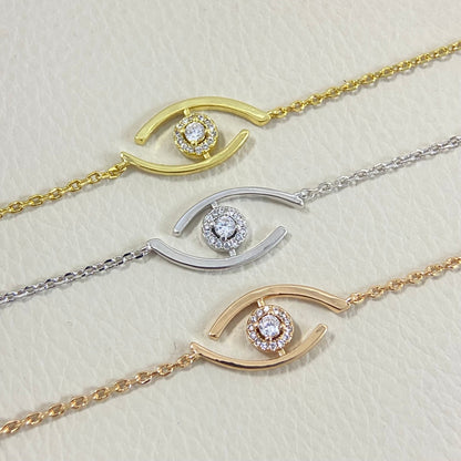 [⭐Hinora Jewelry]Demo Eye Pave-Set Diamond Bracelet