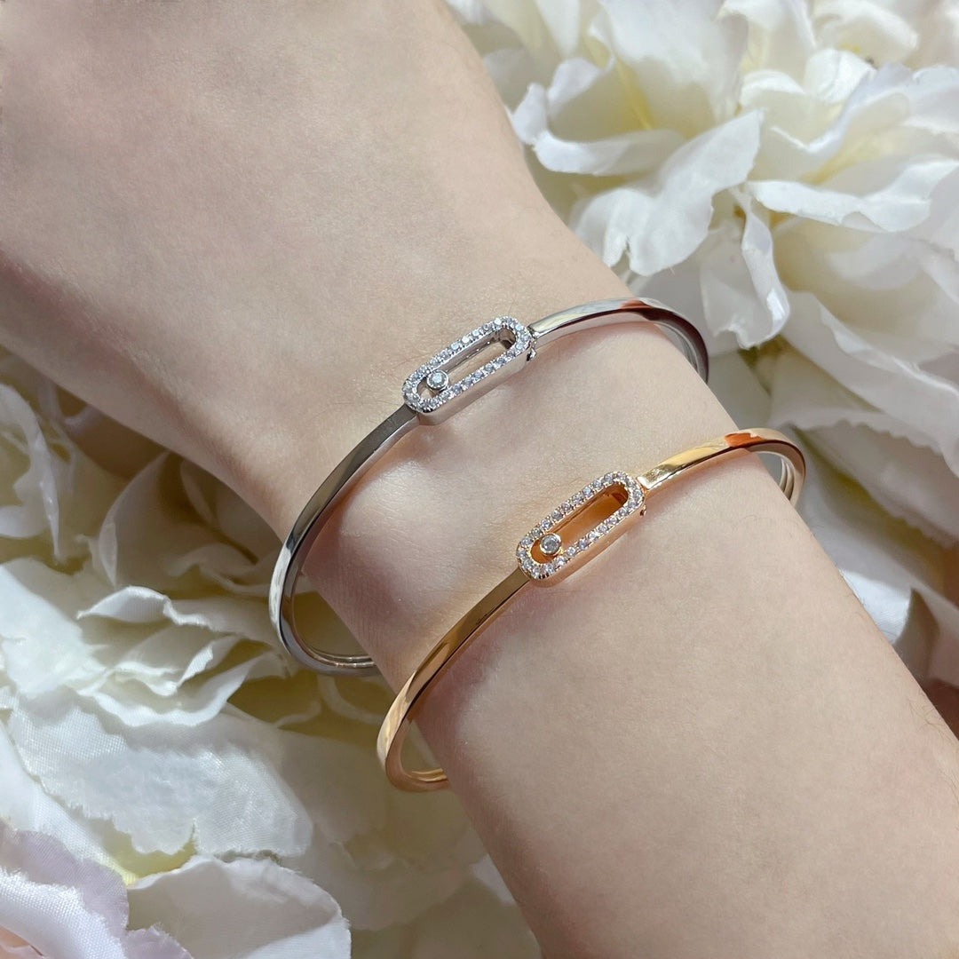 [⭐Hinora Jewelry]Move Uno pavé flex bangle medium