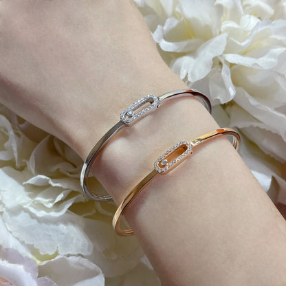 [⭐Hinora Jewelry]Move Uno pavé flex bangle medium
