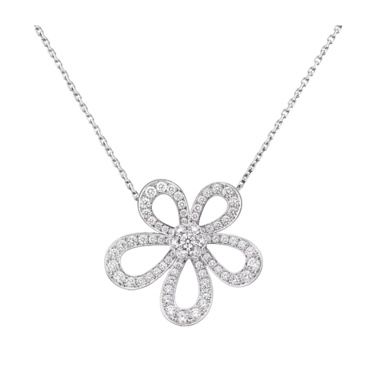 [⭐Hinora Jewelry]FLOWERLACE NECKLACE FULL DIAMONDS
