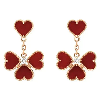 [⭐Hinora Jewelry]SWEET CLOVER CARNELIAN EARRINGS