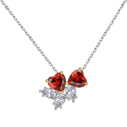 [Hinora Jewelry]Dainty Red Heart Necklace