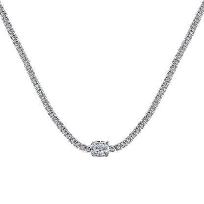 [Hinora Jewelry]1.0 Carat Shining Oval Cut Necklace