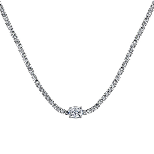 [Hinora Jewelry]1.0 Carat Shining Oval Cut Necklace