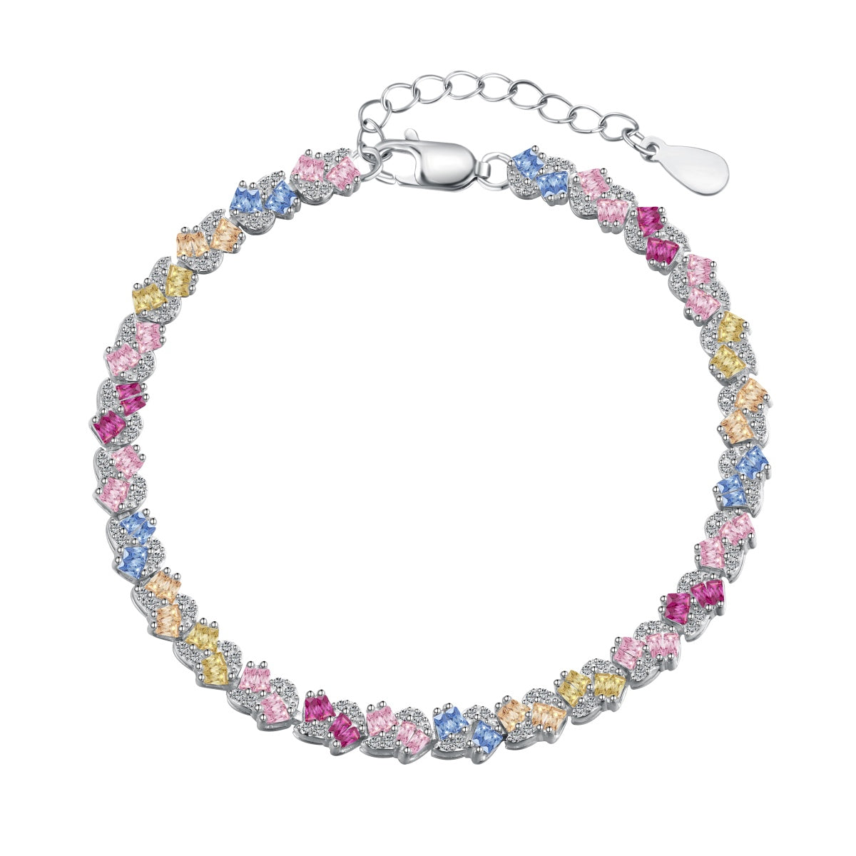[Hinora Jewelry]Ornate Colorful Flower Shape Party Bracelet