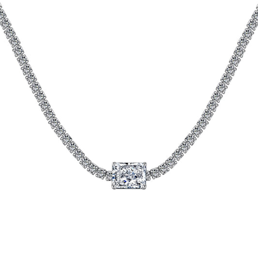 [Hinora Jewelry]2.0 carat Ornate Emerald Cut Necklace
