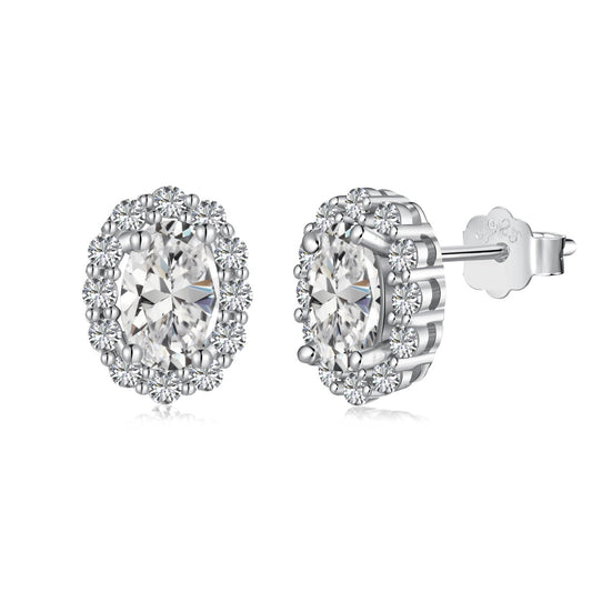 [Hinora Jewelry]Delicate Unique Oval Cut Daily Earrings