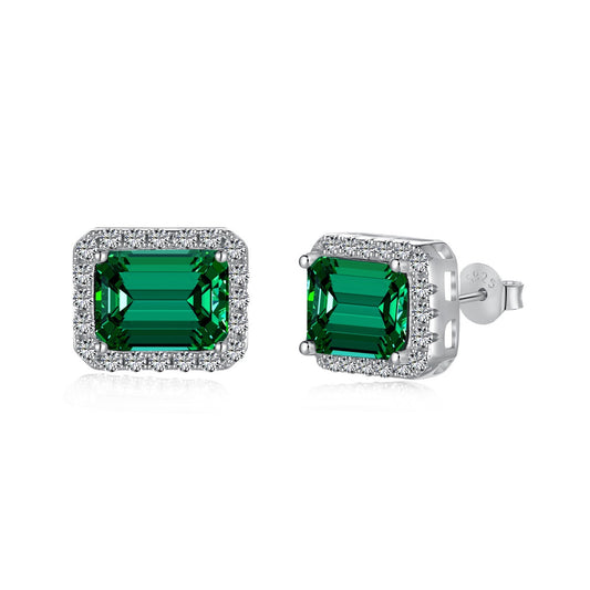 [Hinora Jewelry]Luxurious Dainty Emerald Cut Banquet Earrings
