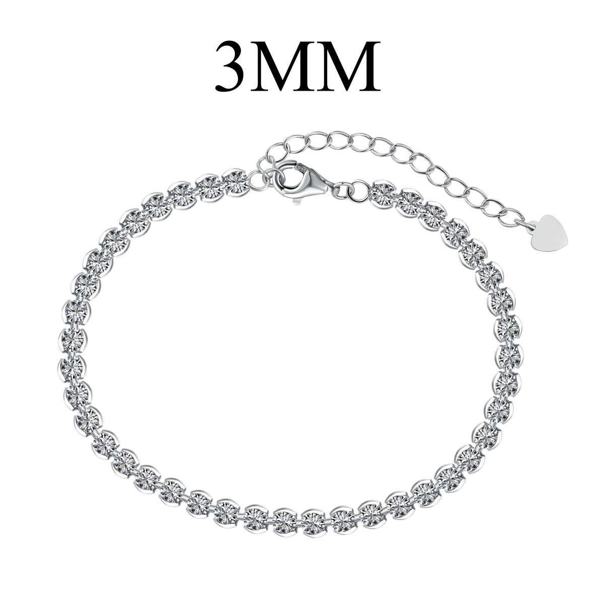 [Hinora Jewelry]Ornate  Sparkling Round Cut Daily Bracelet