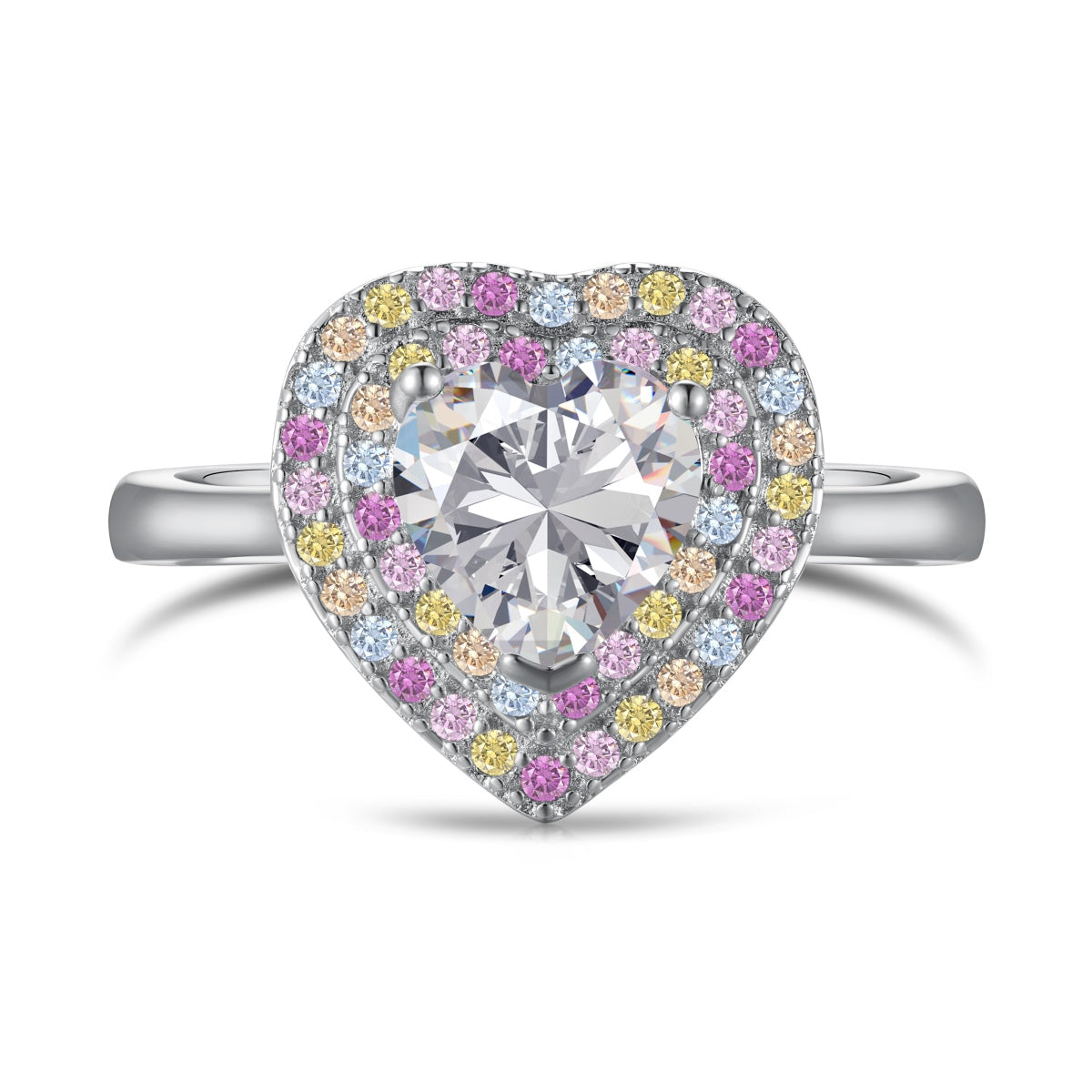 [Hinora Jewelry]Delicate Ebullient Heart Shape Wedding Ring