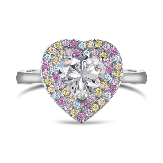 [Hinora Jewelry]Delicate Ebullient Heart Shape Wedding Ring