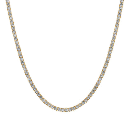 [Hinora Jewelry]Delicate Round Shape Tennis Necklace