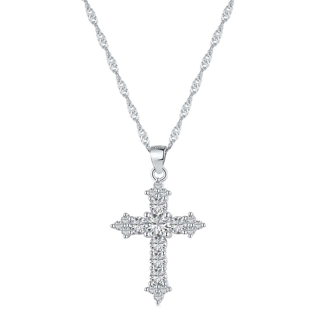 [Hinora Jewelry]Delicate Cross Shape Necklace