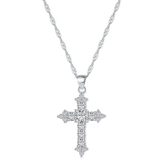 [Hinora Jewelry]Delicate Cross Shape Necklace