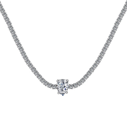 [Hinora Jewelry]1.0 carat Unique Pear Cut Tennis Necklace