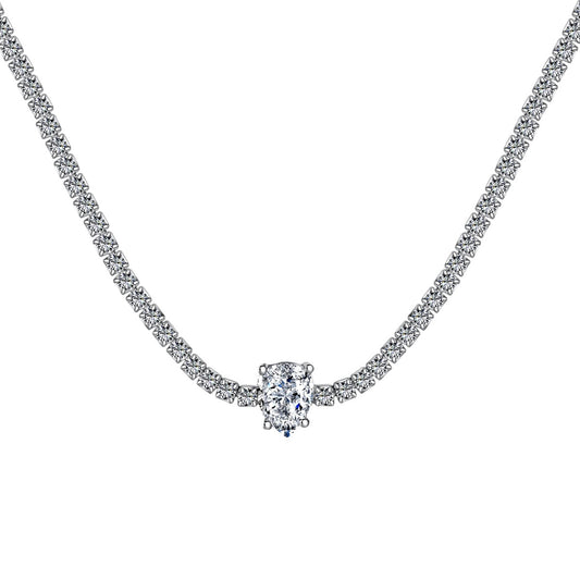 [Hinora Jewelry]1.0 carat Unique Pear Cut Tennis Necklace