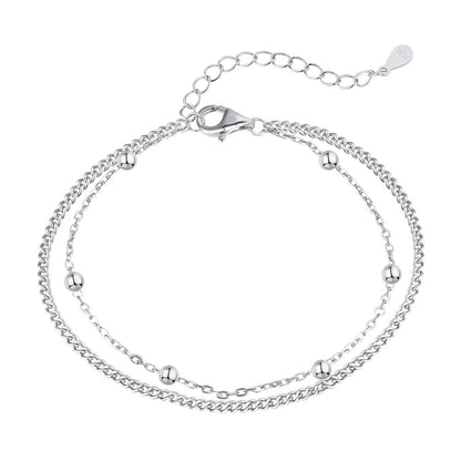 [Hinora Jewelry]Delicate Bead Double Layer Bracelet