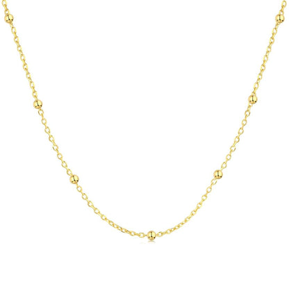 [Hinora Jewelry]Small Bead Clavicle Chain Simple Necklace