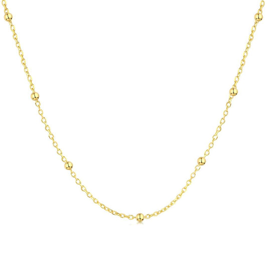 [Hinora Jewelry]Small Bead Clavicle Chain Simple Necklace