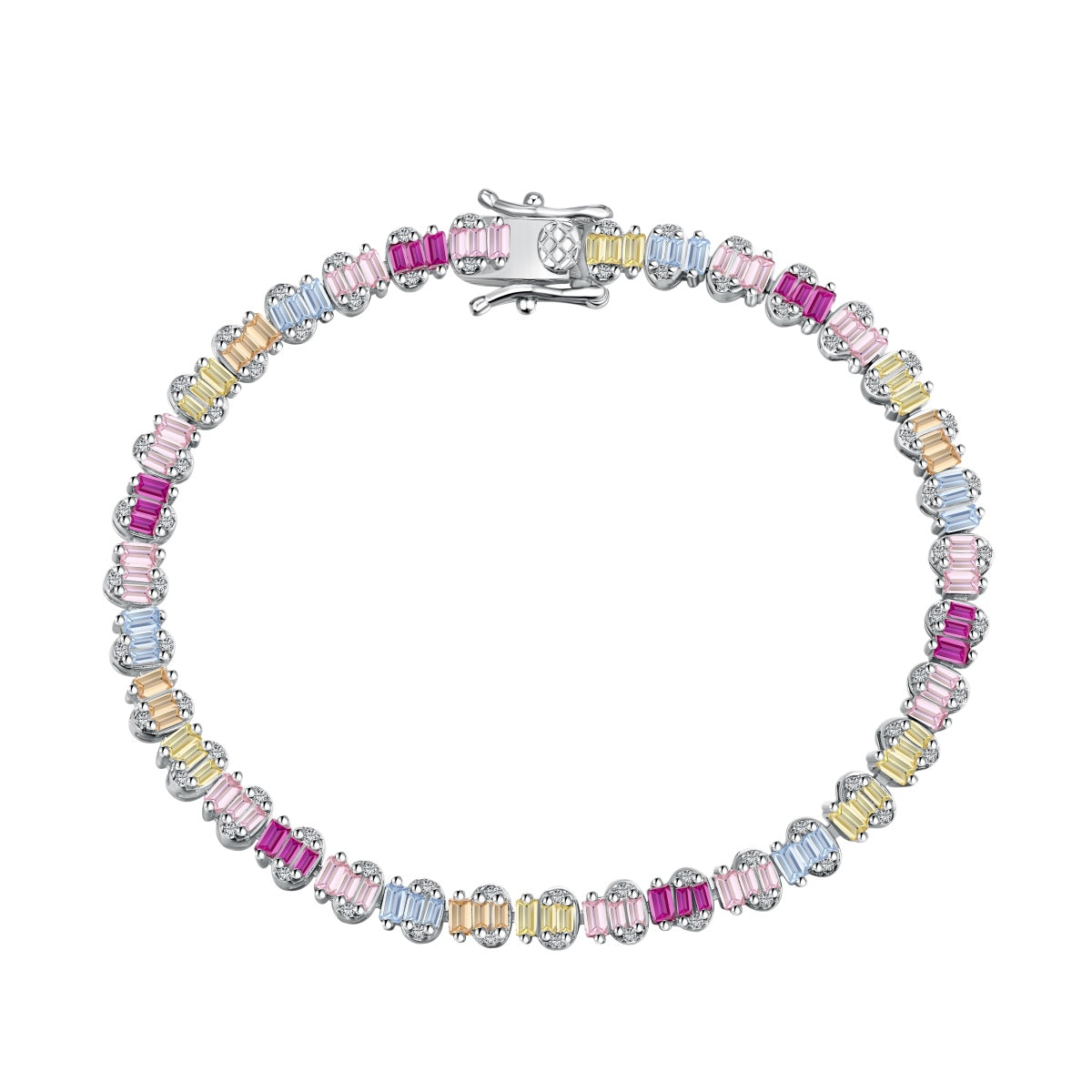 [Hinora Jewelry]Delicate Colorful Emerald Cut Party Bracelet