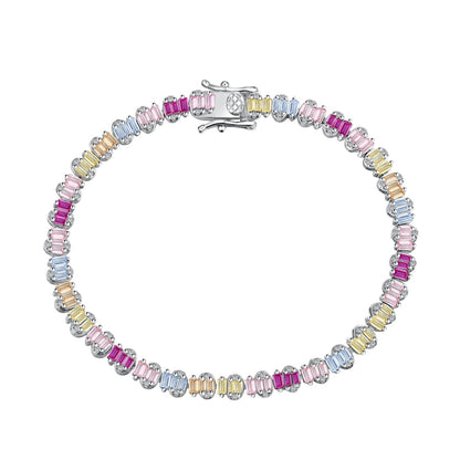 [Hinora Jewelry]Delicate Colorful Emerald Cut Party Bracelet