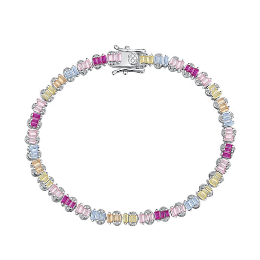 [Hinora Jewelry]Delicate Colorful Emerald Cut Party Bracelet