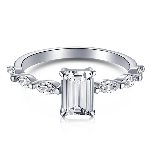 [Hinora Jewelry]1.0 Carat Dainty Resplendent Radiant Cut Daily Ring