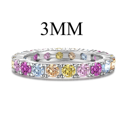[Hinora Jewelry]Dazzling Lustrous Round Cut Tennis Ring