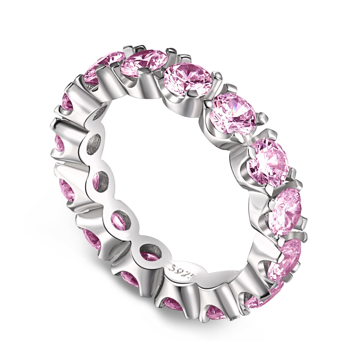 [Hinora Jewelry]Eternity Round Cut Tennis Ring