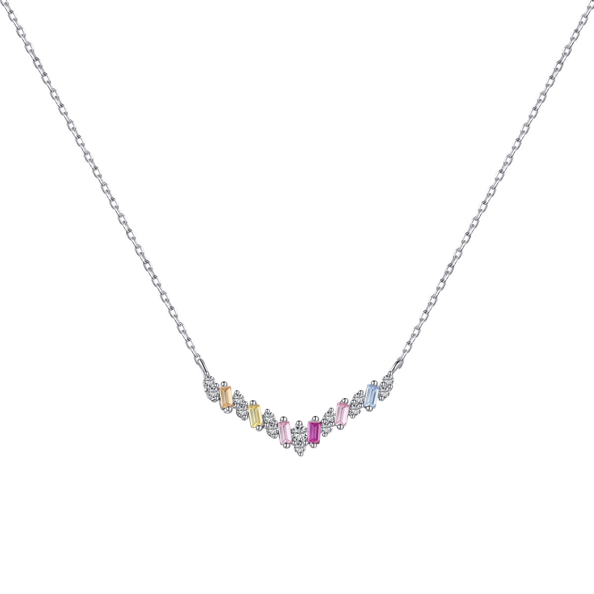 [Hinora Jewelry]Dazzling Rainbow Necklace