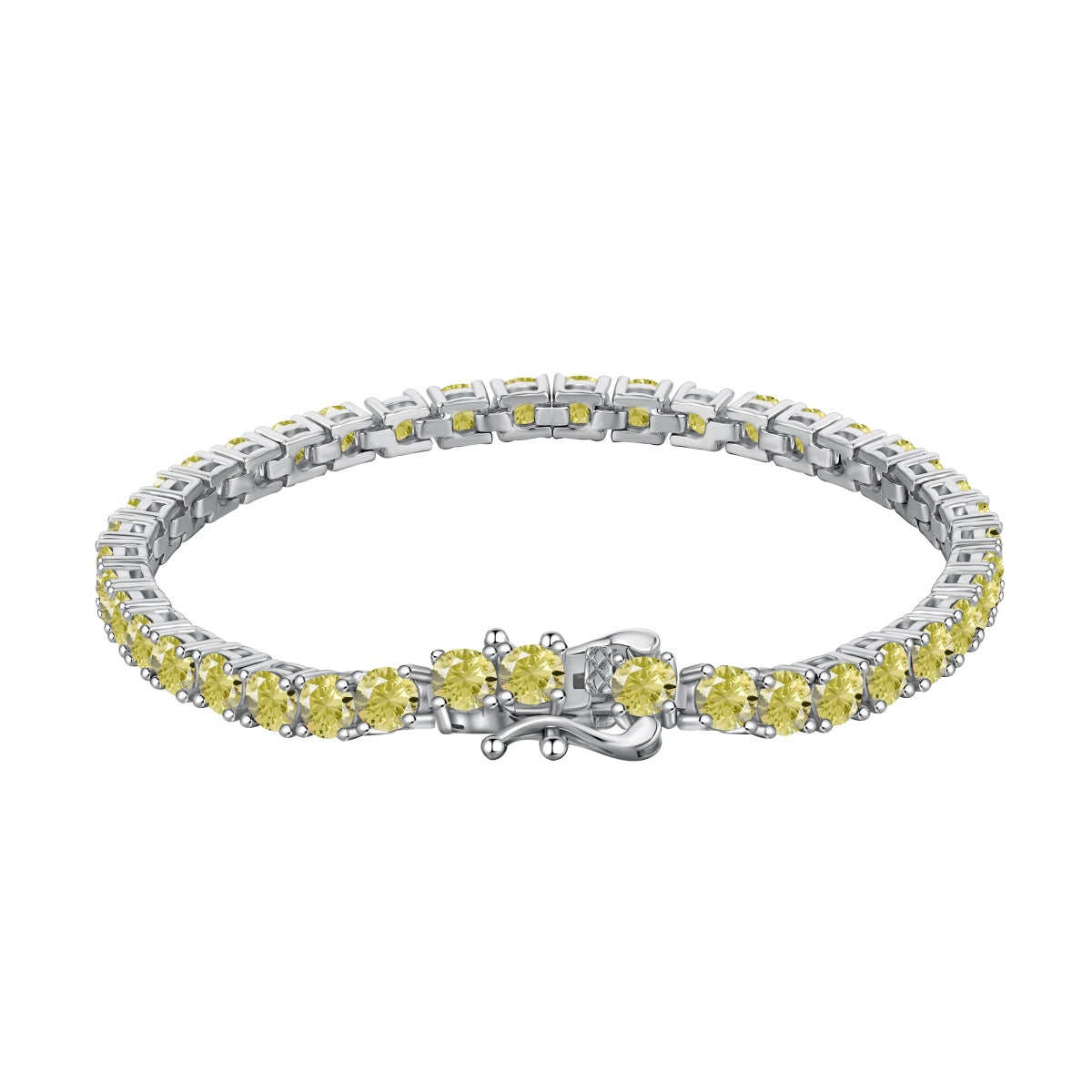 [Hinora Jewelry]Ornate Dazzling Round Cut Tennis Bracelet
