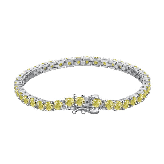 [Hinora Jewelry]Ornate Dazzling Round Cut Tennis Bracelet
