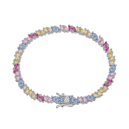 [Hinora Jewelry]Ornate Sparkling Multi Cut Party Bracelet