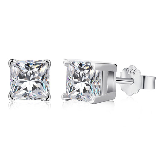 [Hinora Jewelry]1.0 Carat Radiant Princess Cut Wedding Earrings