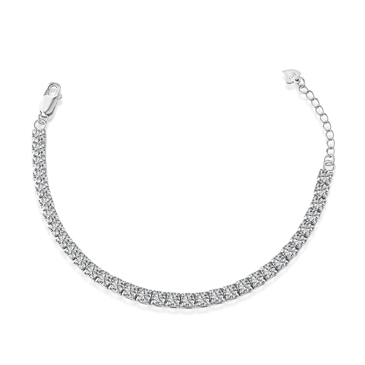 [Hinora Jewelry]Sparkling Radiant Princess Cut Tennis Bracelet
