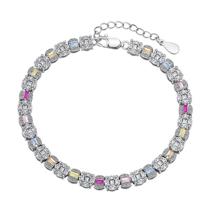 [Hinora Jewelry]Dazzling Radiant Multi Cut Daily Bracelet