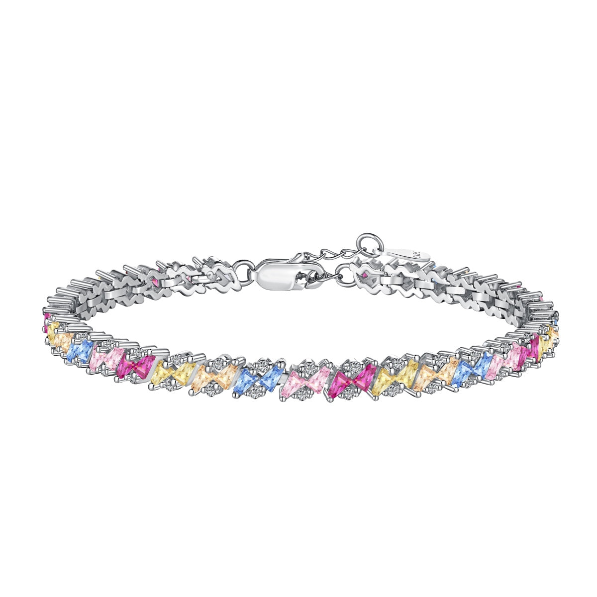 [Hinora Jewelry]Ornate Sparkling Multi Cut Party Bracelet