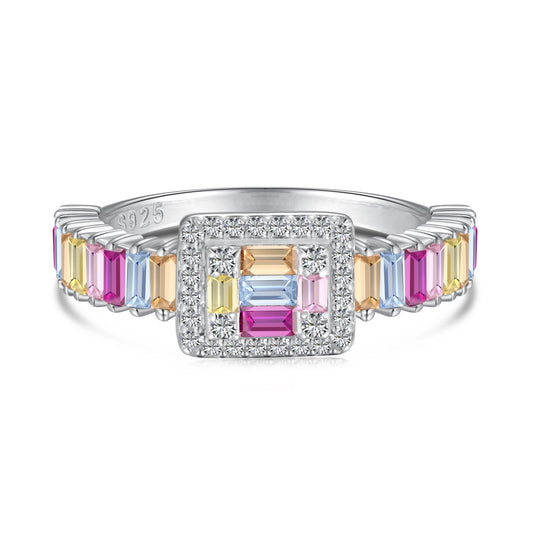 [Hinora Jewelry]Exquisite Colorful Radiant Cut Party Ring