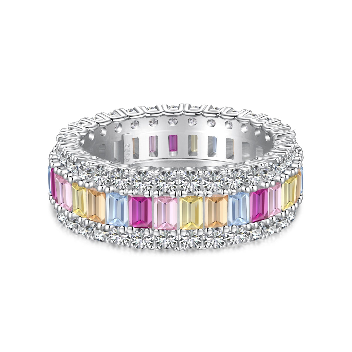 [Hinora Jewelry]Dainty Colorful Radiant Cut Daily Ring