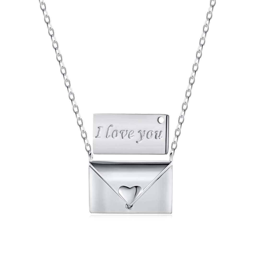 [Hinora Jewelry]Envelope Heart Shape Mother's Day Necklace