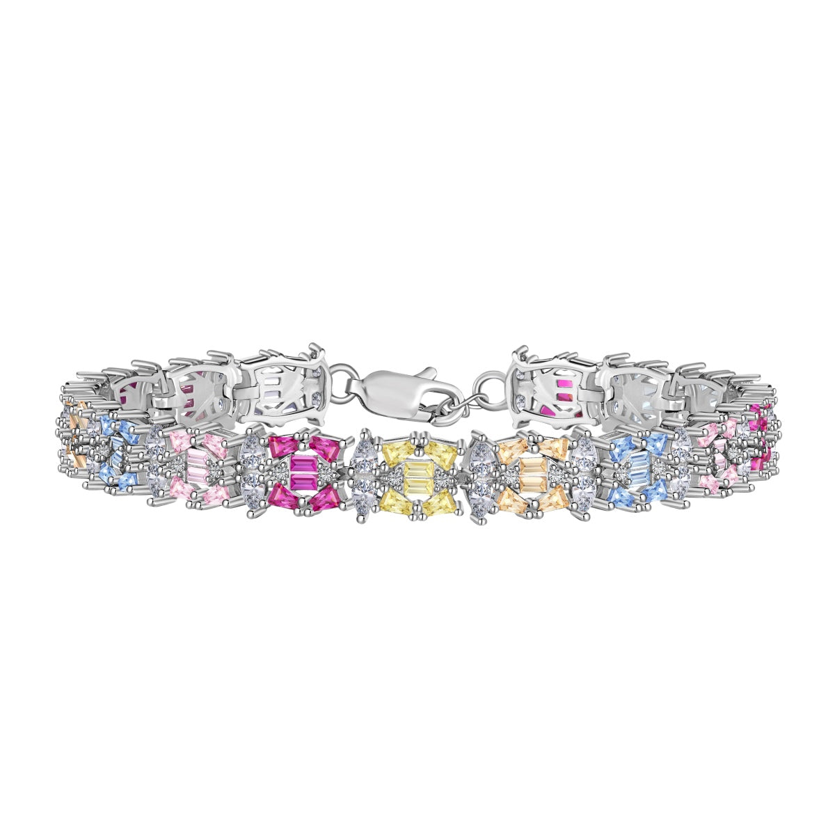 [Hinora Jewelry]Delicate Colorful Multi Cut Party Bracelet