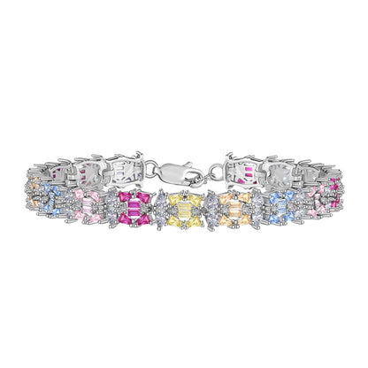 [Hinora Jewelry]Delicate Colorful Multi Cut Party Bracelet