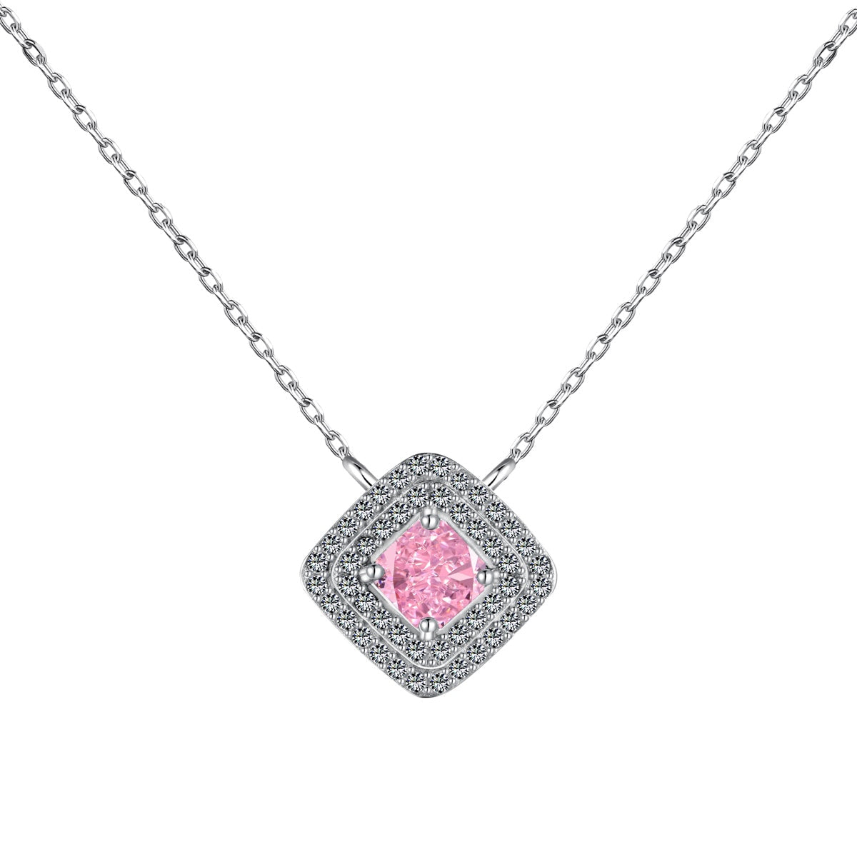 [Hinora Jewelry]Sparkling Asscher Cut Necklace