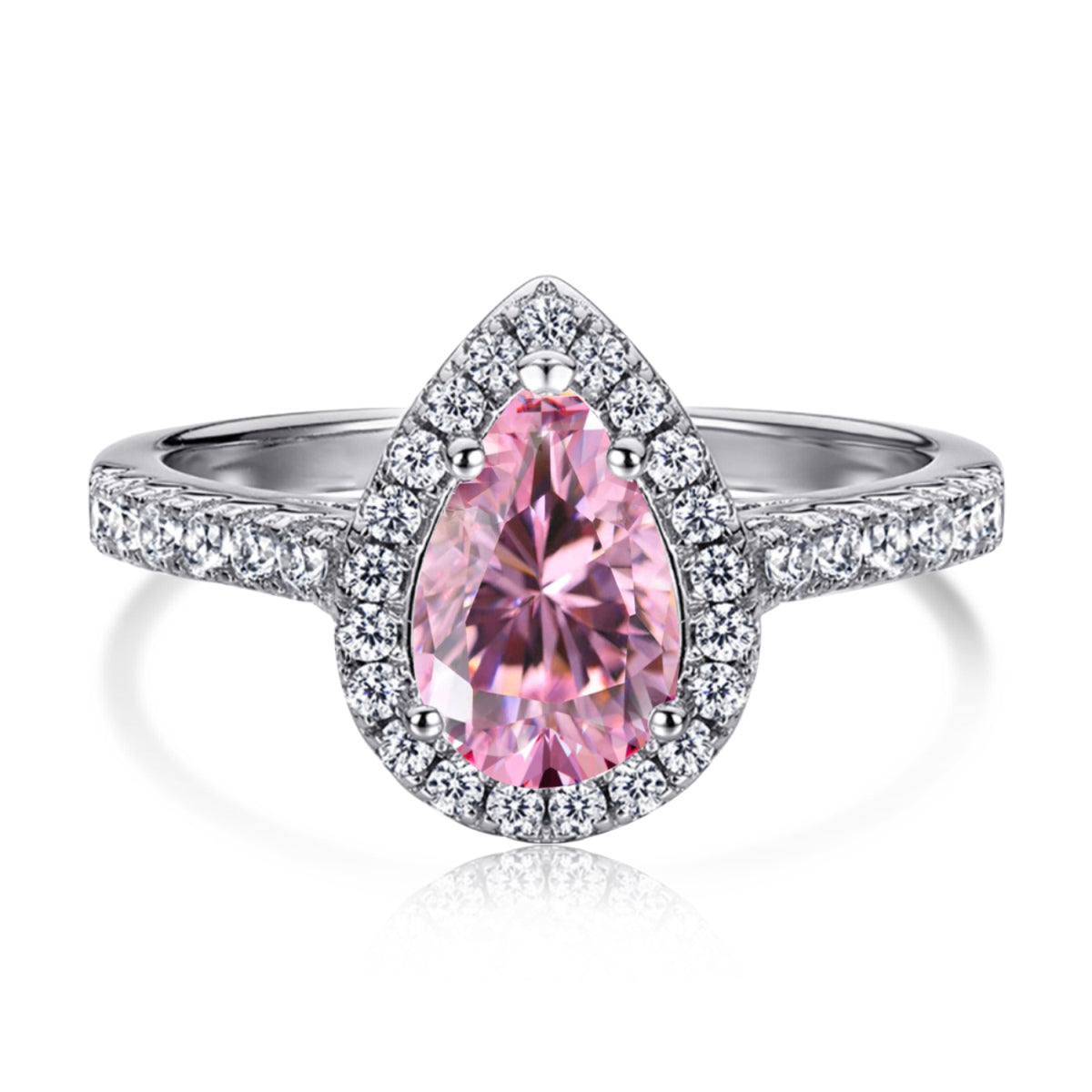 [Hinora Jewelry]1.0 Carat Luxurious Resplendent Water Drop Shape Wedding Ring